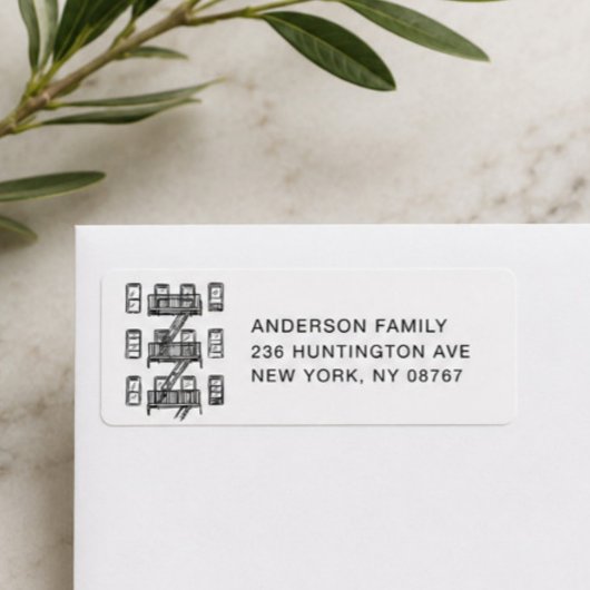 Modern NYC Verzendadreslabel Etiket