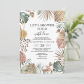 Modern Oasis Waterverf Flowers & Leaves Lijst Kaart (Staand voorkant)