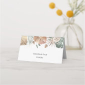Modern Oasis Waterverf Flowers & Leaves Lijst Plaatskaartje (Achterkant)
