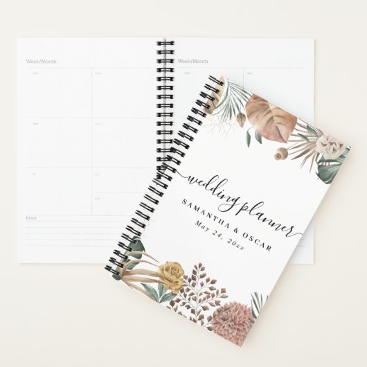 Modern Oasis Waterverf Flowers & Leaves Lijst Planner (Display)