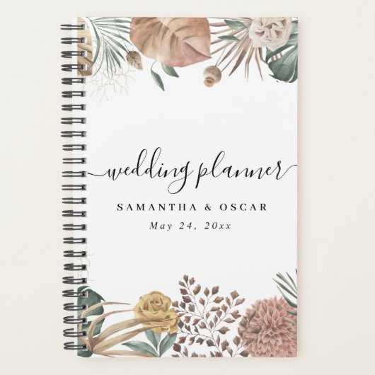 Modern Oasis Waterverf Flowers & Leaves Lijst Planner (Voorkant)