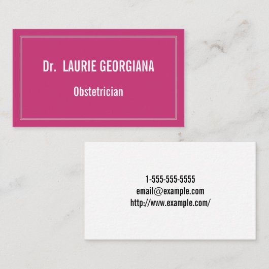 Modern Obstetricisch Visitekaartje (Voorkant / Achterkant)