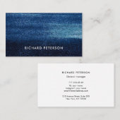 Modern oceaan beachy blauw visitekaartje (Voorkant / Achterkant)