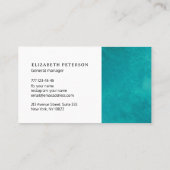 Modern oceaan beachy blauw visitekaartje (Achterkant)