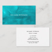 Modern oceaan beachy blauw visitekaartje (Voorkant / Achterkant)
