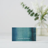 Modern oceaan beachy blauw visitekaartje (Staand voorkant)