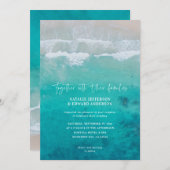 Modern oceaanstrandscript zand elegant tropisch (Voorkant / Achterkant)