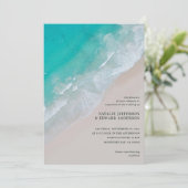 Modern oceaanstrandscript zand elegant tropisch (Staand voorkant)