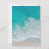 Modern oceaanstrandscript zand elegant tropisch (Achterkant)