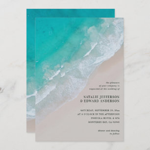 Modern oceaanstrandscript zand elegant tropisch