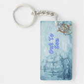 Modern oceaanweer sleutelhanger (Voorkant)