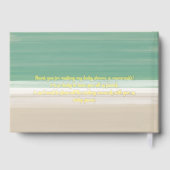 Modern Ocean Beach Baby shower Dank u bericht Gastenboek (Achterkant)