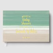 Modern Ocean Beach Baby shower Dank u bericht Gastenboek (Voorkant)