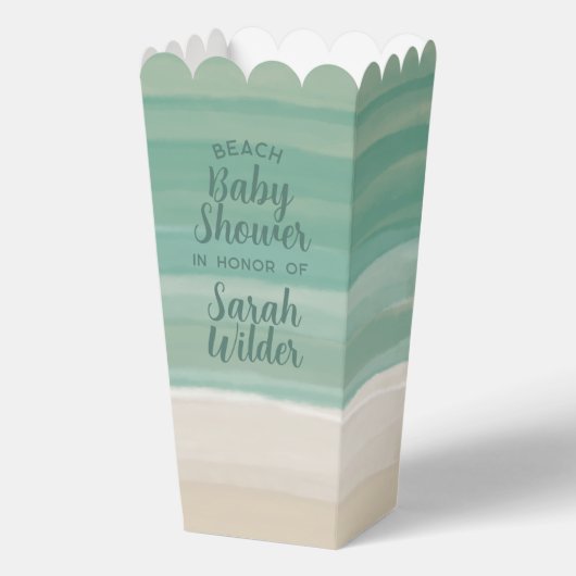 Modern Ocean Beach Baby shower Favor Boxes Bedankdoosjes (Voorkant)