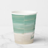 Modern Ocean Beach Baby shower papieren bekers (Rechts)