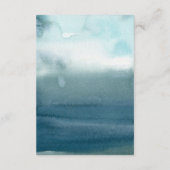 Modern Ocean Beach Blue Wedding Reception Informatiekaartje (Achterkant)