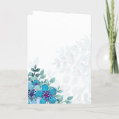 Modern Ocean Blue Floral Islamic Muslim Wedding (Achterkant)