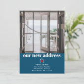Modern Ocean Blue New Home 2-foto Bewegende Kaart (Staand voorkant)