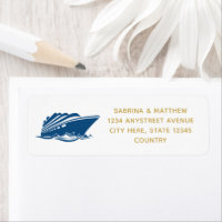 Modern Ocean Cruise Ship Return Address