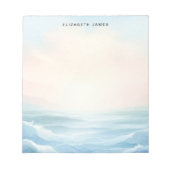 Modern Ocean Pastel Waterverf gelaagd Ombre Notitieblok (Voorkant)