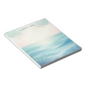 Modern Ocean Pastel Waterverf gelaagd Ombre Notitieblok (Schuin)