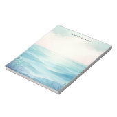 Modern Ocean Pastel Waterverf gelaagd Ombre Notitieblok (Linkerzijde)