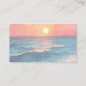 Modern Ocean Sunset Beach bruiloft kleur jurk code Informatiekaartje (Achterkant)