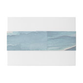 Modern Ocean Sunset Watercolor Beach Wedding Uitnodigingen Wikkel (Achterkant Voorbeeld)