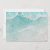 Modern Ocean Tide Watercolor Beach Save the Date Kaart (Achterkant)