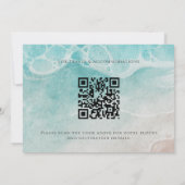Modern Ocean Tide Watercolor Beach Wedding (Achterkant)