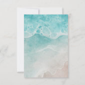 Modern Ocean Tide Wedding QR Code RSVP Card Save The Date (Achterkant)