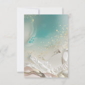 Modern Ocean Tide Wedding QR Code RSVP Card Save The Date (Achterkant)