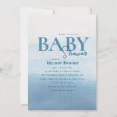 Modern Ocean Waterverf Baby shower Kaart (Voorkant)