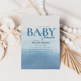 Modern Ocean Waterverf Baby shower Kaart