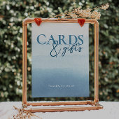 Modern Ocean`Waterverf Baby shower Kaarten & Cadea Poster