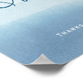Modern Ocean`Waterverf Baby shower Kaarten & Cadea Poster (Hoek)