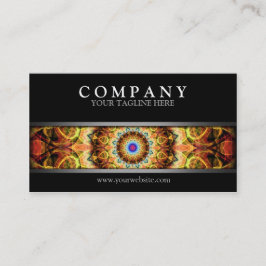 Modern Ochre Mandala Visitekaartje