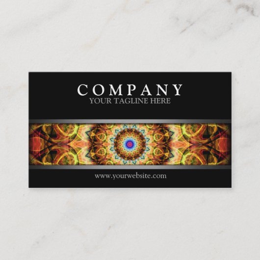 Modern Ochre Mandala Visitekaartje (Voorkant)