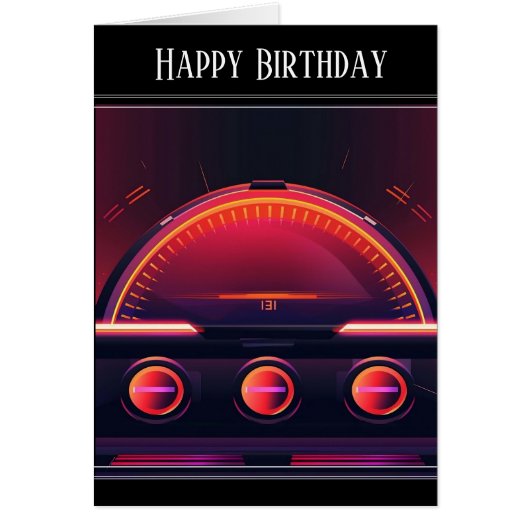 modern odometer Wenskaart (Voorkant)