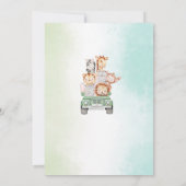 Modern Oerwoud Animals Green Safari waterverf b Kaart (Achterkant)