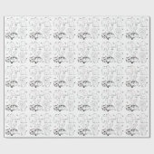 Modern Oerwoud Dieren Schattige Minimalistisch Saf Cadeaupapier (Vlak)