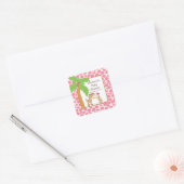 Modern Oerwoud Giraffe Safari Baby shower Sticker (Envelop)
