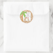 Modern Oerwoud Giraffe Safari Baby shower Sticker (Tas)