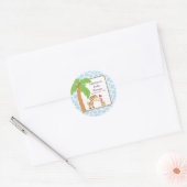 Modern Oerwoud Giraffe Safari Baby shower Sticker (Envelop)