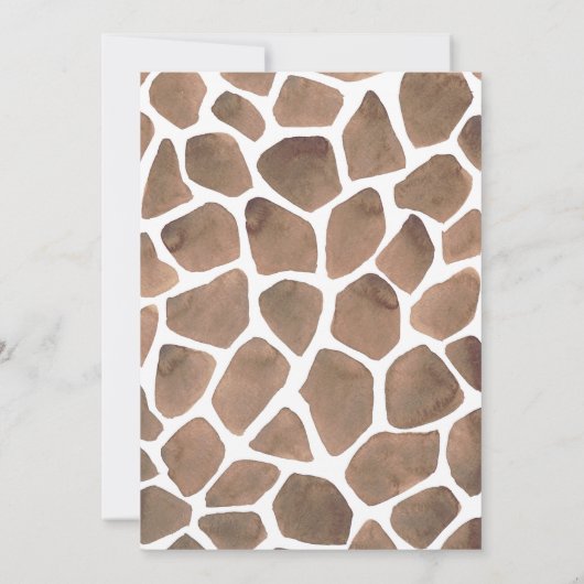 Modern Oerwoud Greenery | Giraffe Birthday Kaart (Achterkant)