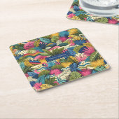 Modern oerwoud Morris kunst Kartonnen Onderzetters (Schuin)