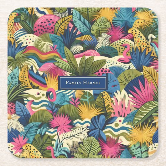 Modern oerwoud Morris kunst Kartonnen Onderzetters (Voorkant)