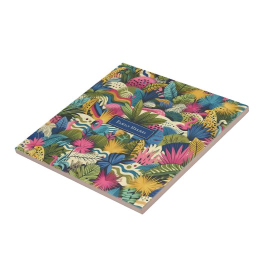 Modern oerwoud Morris kunst Tegeltje (Zijkant)