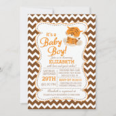 Modern Oerwoud Safari Baby shower Uitnodiging (Voorkant)