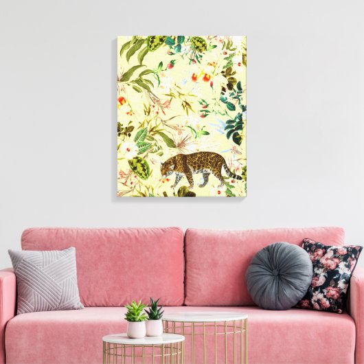  modern Oerwoud - Tropisch Canvas Afdruk (Insitu (Woonkamer))